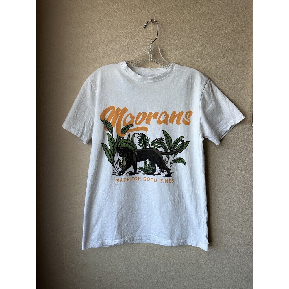 Mavrans Panther Logo Graphic T-Shirt White Men’s Size Medium Gently Used